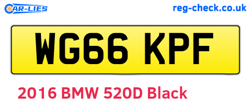 WG66KPF are the vehicle registration plates.