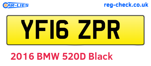 YF16ZPR are the vehicle registration plates.