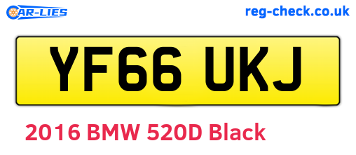 YF66UKJ are the vehicle registration plates.