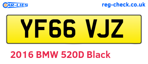YF66VJZ are the vehicle registration plates.