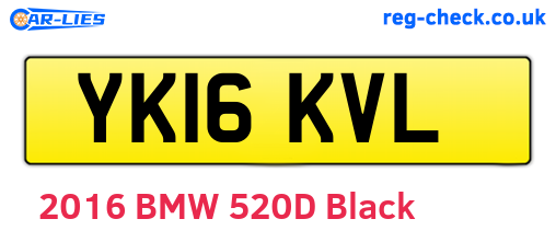 YK16KVL are the vehicle registration plates.