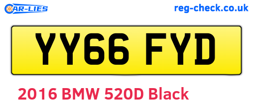 YY66FYD are the vehicle registration plates.