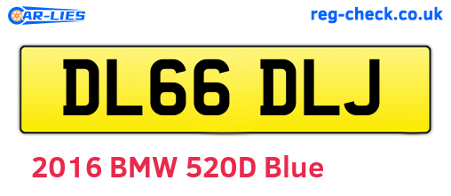 DL66DLJ are the vehicle registration plates.