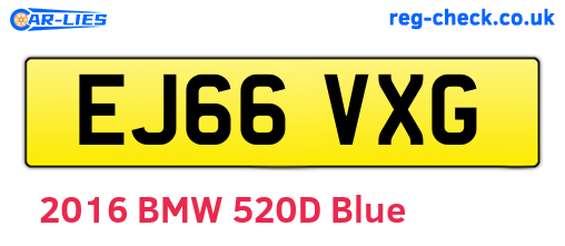 EJ66VXG are the vehicle registration plates.