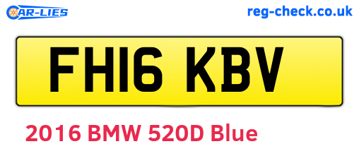 FH16KBV are the vehicle registration plates.
