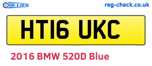 HT16UKC are the vehicle registration plates.