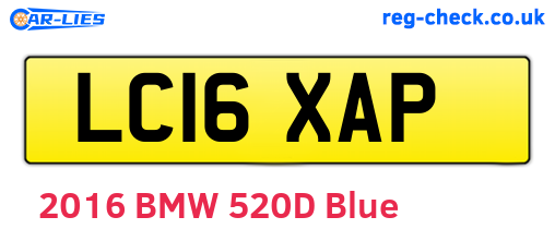 LC16XAP are the vehicle registration plates.