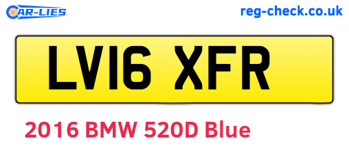 LV16XFR are the vehicle registration plates.