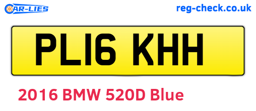 PL16KHH are the vehicle registration plates.