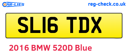 SL16TDX are the vehicle registration plates.