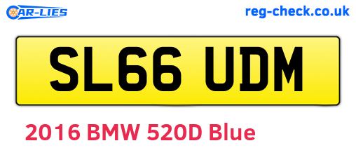 SL66UDM are the vehicle registration plates.