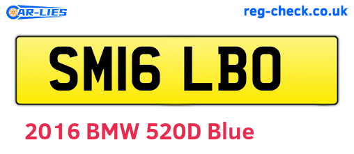 SM16LBO are the vehicle registration plates.