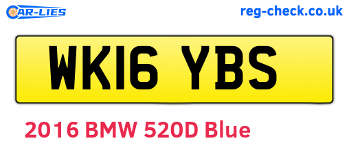 WK16YBS are the vehicle registration plates.