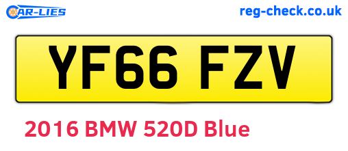 YF66FZV are the vehicle registration plates.