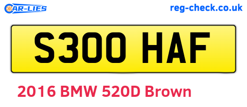 S300HAF are the vehicle registration plates.