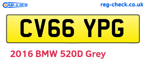 CV66YPG are the vehicle registration plates.