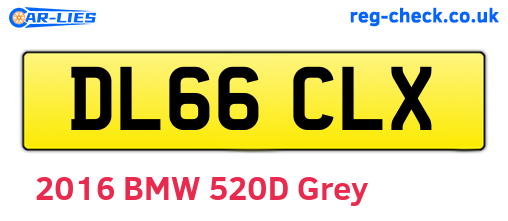 DL66CLX are the vehicle registration plates.