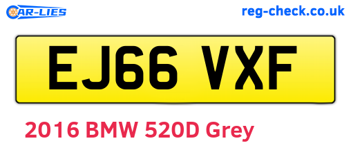EJ66VXF are the vehicle registration plates.