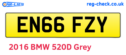 EN66FZY are the vehicle registration plates.