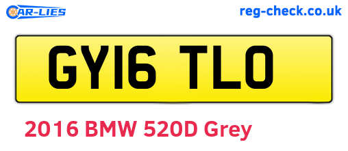 GY16TLO are the vehicle registration plates.