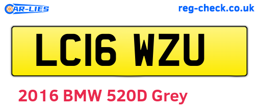 LC16WZU are the vehicle registration plates.