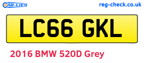 LC66GKL are the vehicle registration plates.