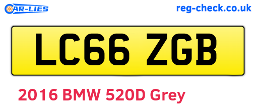 LC66ZGB are the vehicle registration plates.