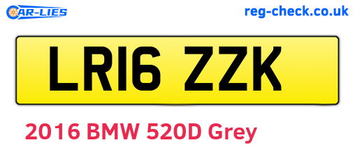 LR16ZZK are the vehicle registration plates.