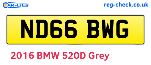 ND66BWG are the vehicle registration plates.