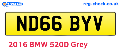 ND66BYV are the vehicle registration plates.