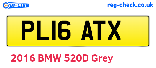 PL16ATX are the vehicle registration plates.