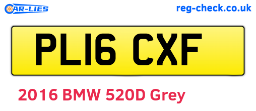 PL16CXF are the vehicle registration plates.