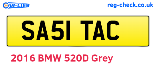 SA51TAC are the vehicle registration plates.