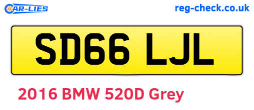 SD66LJL are the vehicle registration plates.