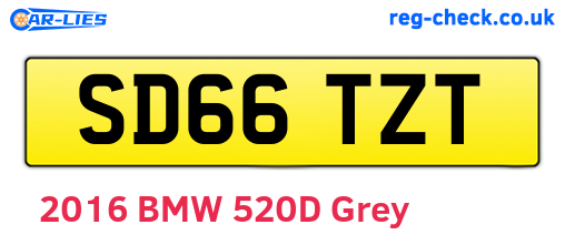 SD66TZT are the vehicle registration plates.