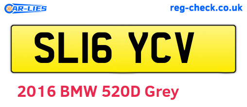 SL16YCV are the vehicle registration plates.