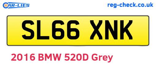 SL66XNK are the vehicle registration plates.