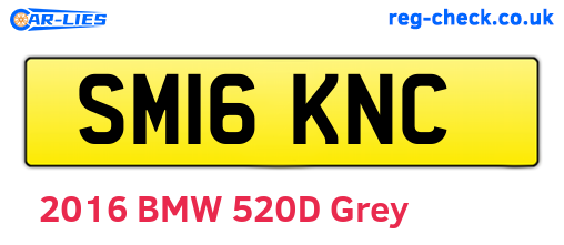 SM16KNC are the vehicle registration plates.