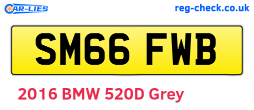 SM66FWB are the vehicle registration plates.