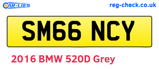SM66NCY are the vehicle registration plates.