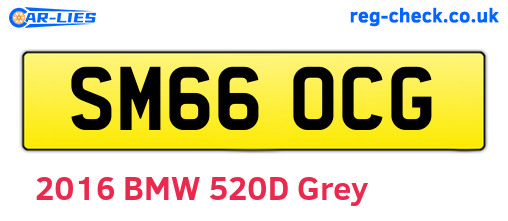 SM66OCG are the vehicle registration plates.