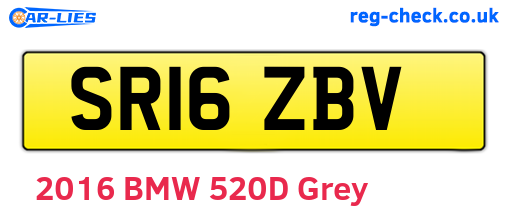 SR16ZBV are the vehicle registration plates.