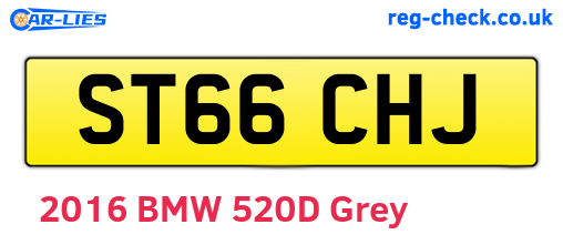 ST66CHJ are the vehicle registration plates.