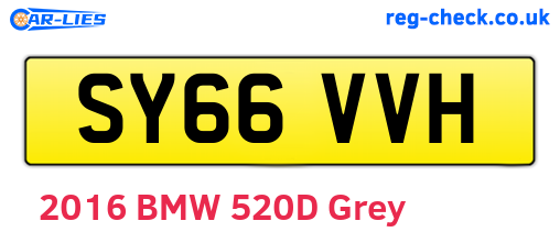 SY66VVH are the vehicle registration plates.