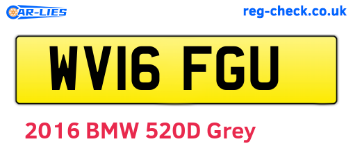 WV16FGU are the vehicle registration plates.