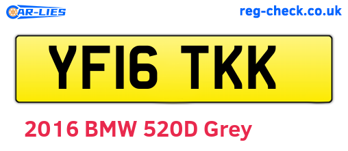 YF16TKK are the vehicle registration plates.