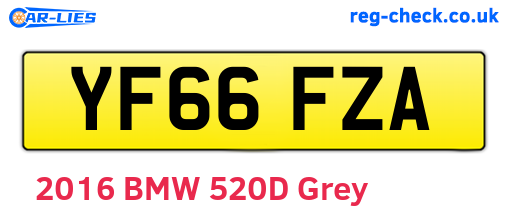 YF66FZA are the vehicle registration plates.