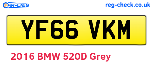 YF66VKM are the vehicle registration plates.