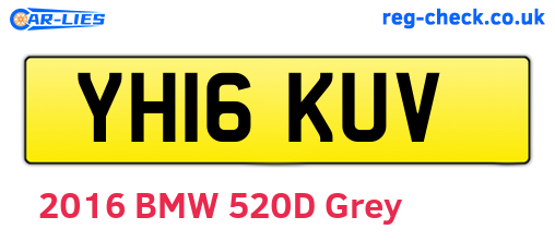 YH16KUV are the vehicle registration plates.