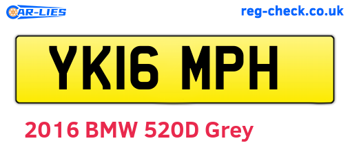 YK16MPH are the vehicle registration plates.